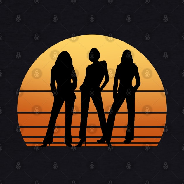 Charlie's Angels Vintage Sunset Silhouette by LiunaticFringe